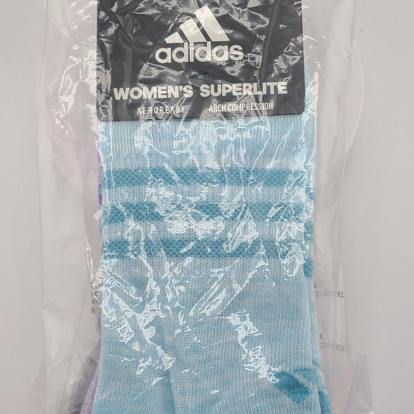 ADIDAS WOMEN'S SUPERLITE NO-SHOW SOCKS 6 PAIRS - Picture 1 of 3